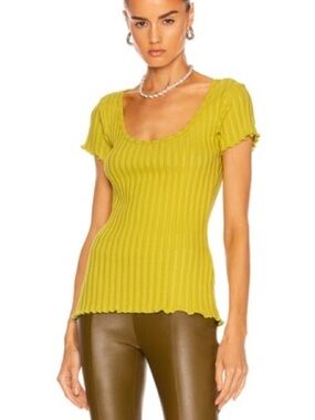 NWT💕 Simon Miller Callusa Ribbed Top - Kiwi Medium